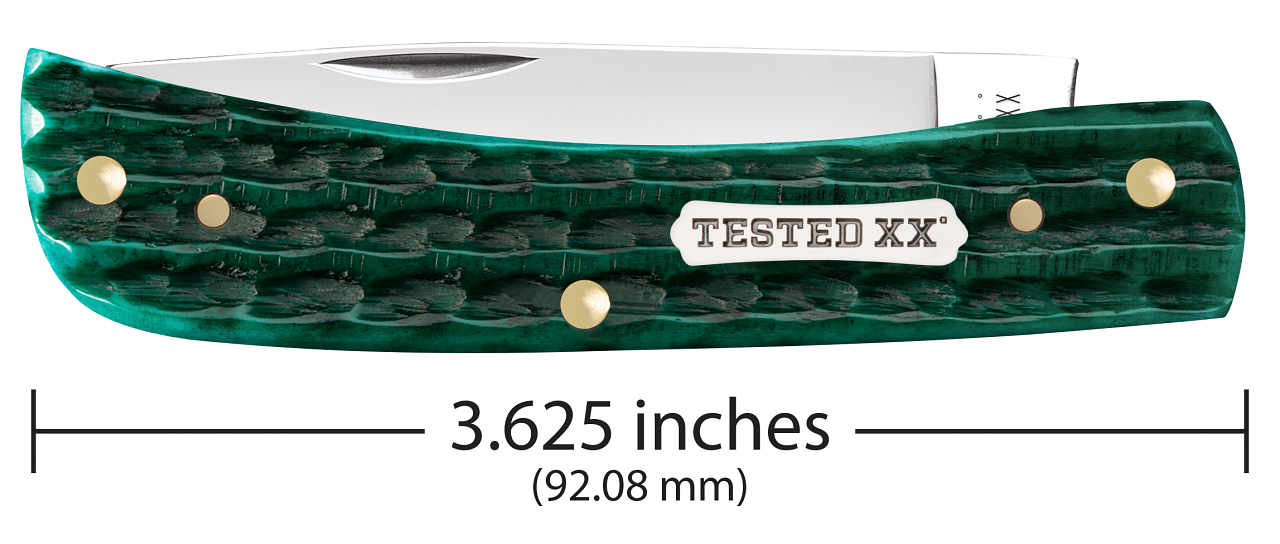Case xx Knives Sodbuster Jr. 48941 Kinfolk Jig Jade Bone Pocket Knife
