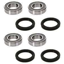 Both Front Wheel Bearings Seals fits Kawasaki Mule 2010 2020 2030 2500 2510 2520