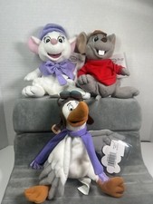 The Disney Store The Rescuers Bernard, Bianca, Orville -Mini Bean Bag Beanie NWT