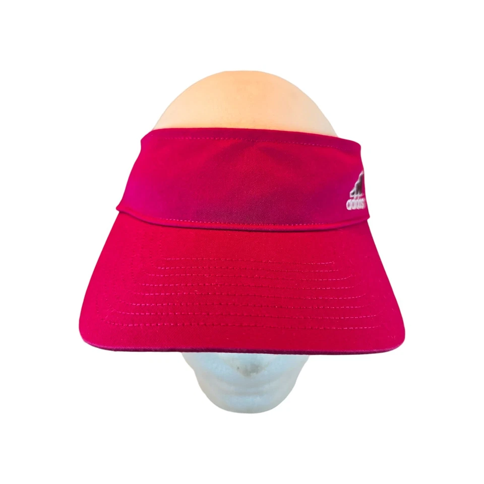 Adidas Climalite женщин теннис козырек - красный один размер гольф солнце на открытом воздухе - Изображение 2 из 4