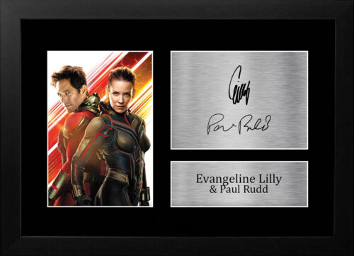 Evangeline Lilly & Paul Rudd Ant-Man Gifts Signed Photo Print for Movie Fans - Afbeelding 1 van 15