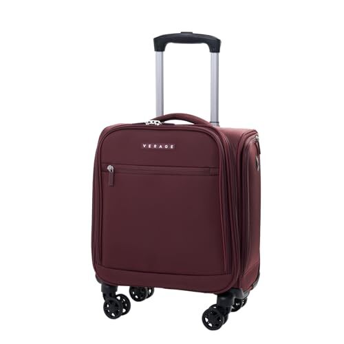 16-Inch Underseat Carry-On Luggage with Wheels in Truffle Red