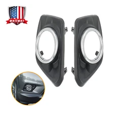 Left & Right Front Fog Light Lamp Cover Bezel Pair Fit for Nissan Rogue  