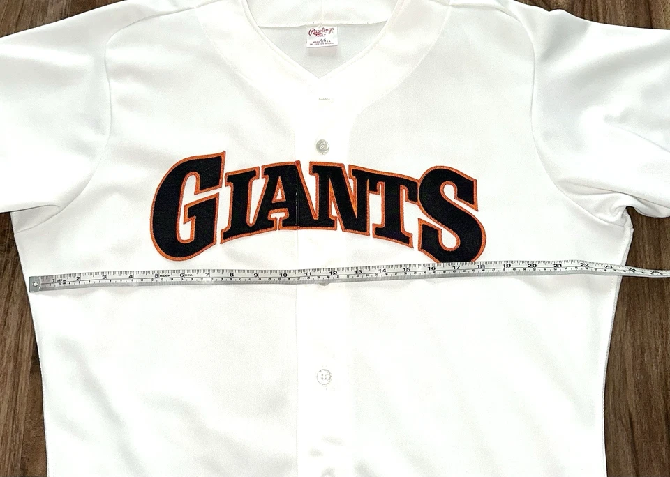 Vintage 80s Rawlings San Francisco Giants Baseball Jersey Sz 46 White USA Sewn - Image 3 of 4