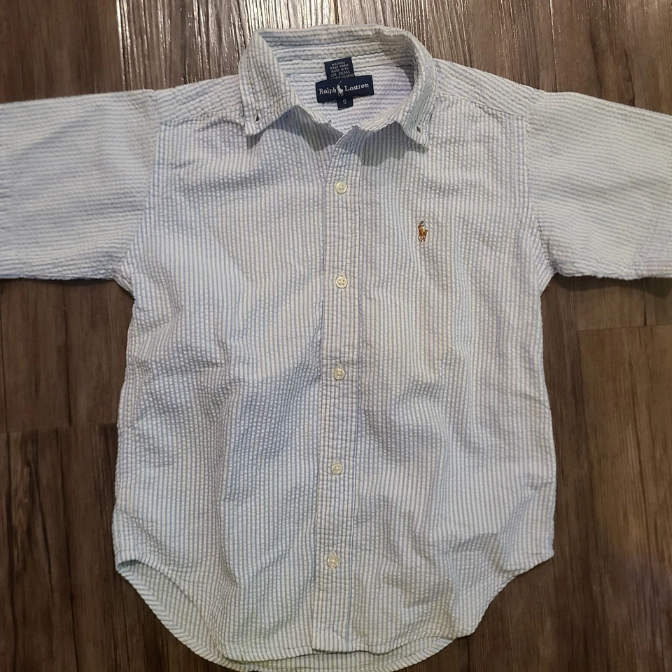 Polo vintage Ralph Lauren niños playa de nieve tejido a mano oso rugby bloques de colores EE. UU. 6Y Foto 4 de 4