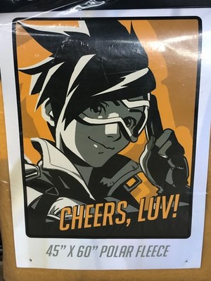 Blizzard Overwatch Tracer ''Cheers, Luv!'' 45'' x 60'' Fleece Blanket Throw