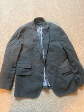 Banana Republic Blazer Mens 40S Gray Cotton Tailored Fit Sport Coat Suit Jacket