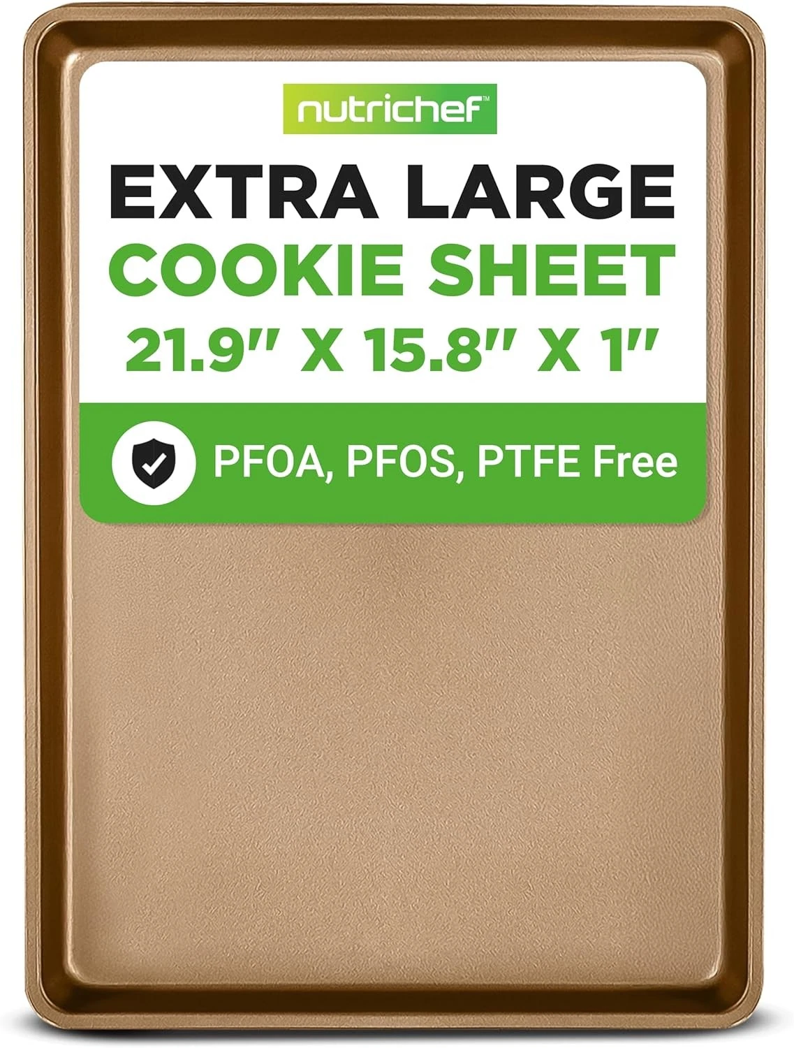 Nonstick XL Cookie Sheet Baking Pan Extra Large 22 Inch x 16 Inch Carbon Steel