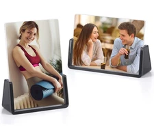 4x6 Acrylic Picture Frames 2 Pack, Frameless Photo Frame with Translucent Bla...