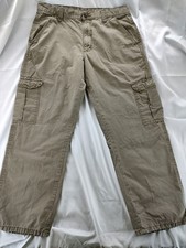 Wrangler 34x30 Cargo Pants Relaxed Fit Mid Rise Straight Leg Rip Stop
