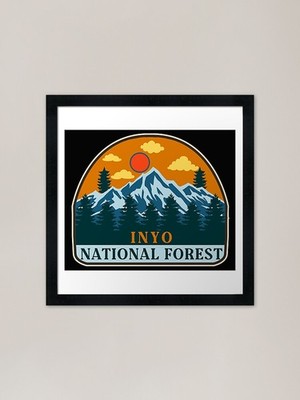 Inyo National Forest - Vintage gerahmtes gerahmtes Wandbild Poster Leinwanddruck Bild