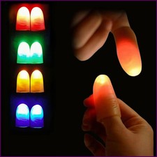 1/5pcs Fake Thumb Tip Light Up Finger Magic Trick Close-Up Novelty Toys Funny