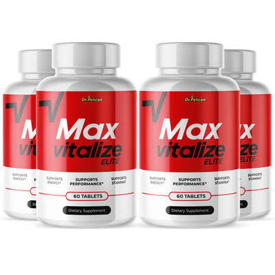 Max Vitalize Elite-Men's Health & Performance- 4 Bottles- 240 Tablets