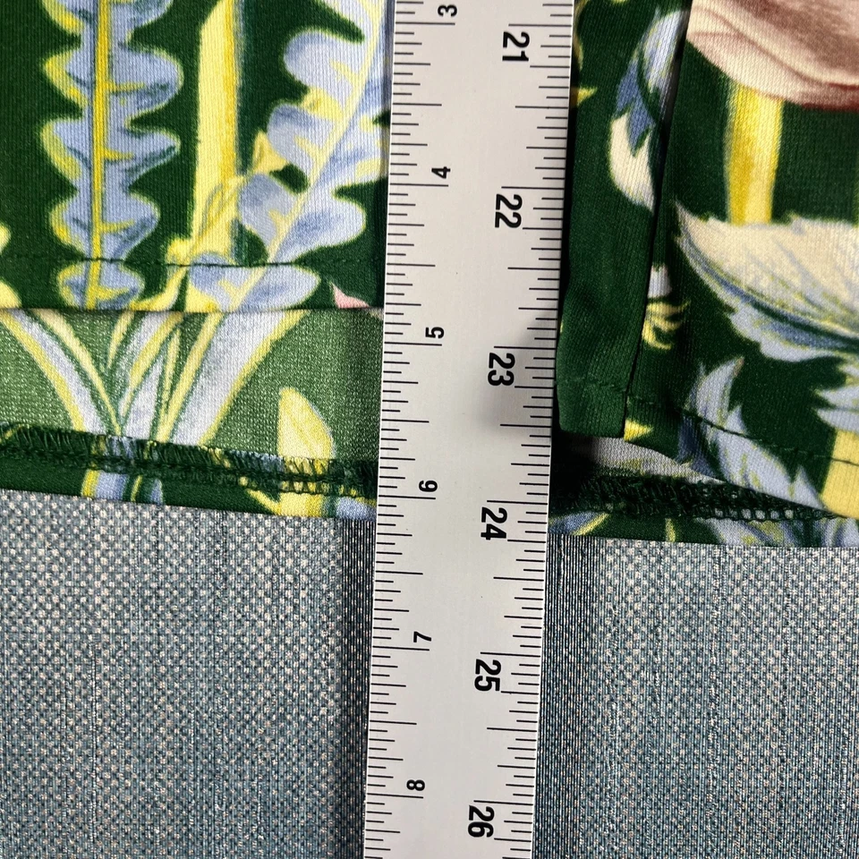 Blusa para mujer Ann Taylor talla L verde tropical estampado floral 100 % poliéster Foto 4 de 4