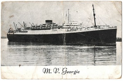 AK Passagierschiff M.V. Georgic, White Star Line