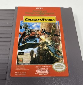 Advanced Dungeons & Dragons DRAGONSTRIKE Cartridge Nintendo NES Tested