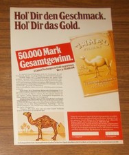 Seltene Werbung CAMEL - Hol' Dir den Geschmack - Hol' Dir das Gold 1985