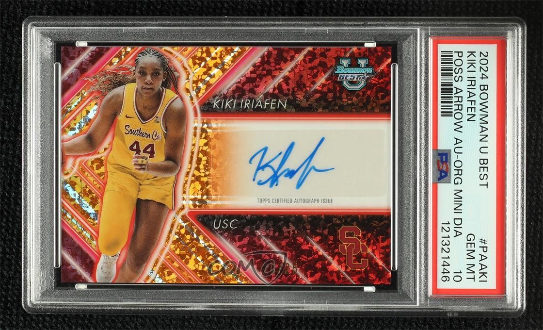 2024-25 Bowman U Best Orange Mini-Diamond Refractor 20/25 Kiki Iriafen Auto 0r0s