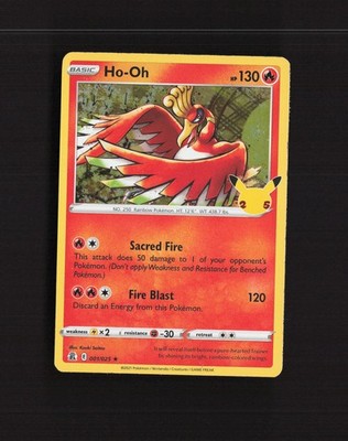Ho-Oh 001/025 Celebrations Stamped Holo Rare Pokemon Card LP | eBay