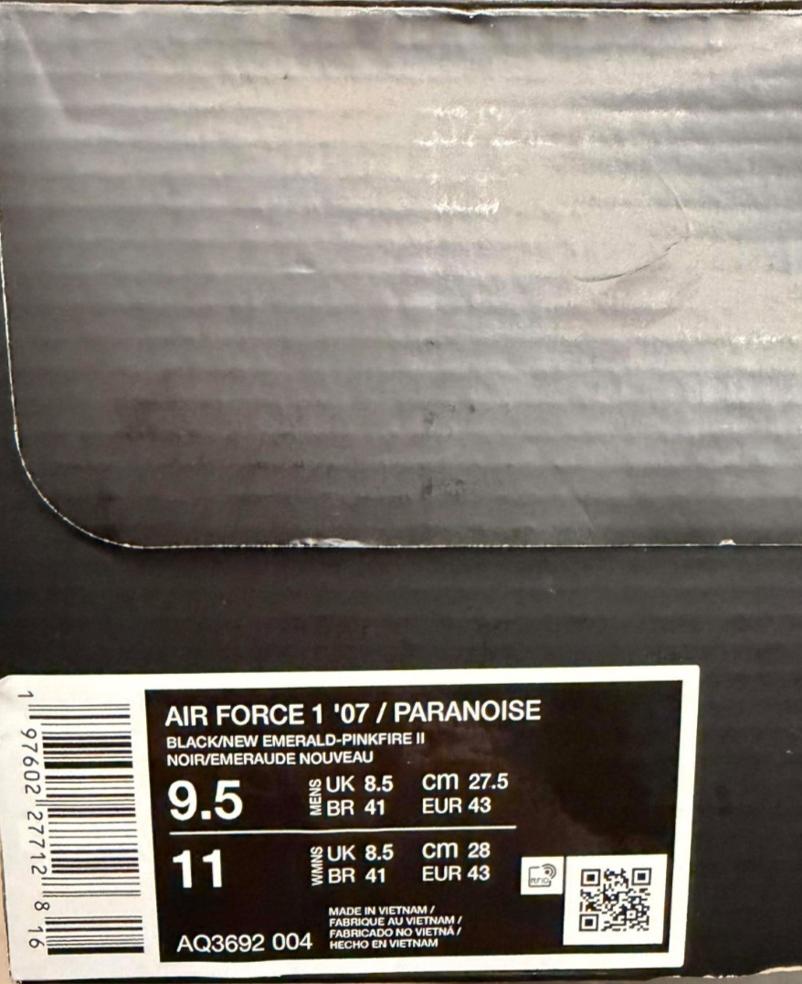 SIZE 9.5 - NEW Nike G-Dragon x Air Force 1 07 Para-Noise 3.0