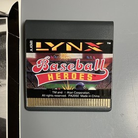 Baseball Heroes Atari Lynx Game & Manual - Works