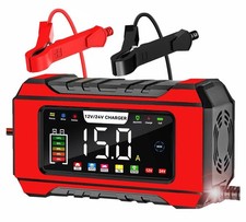 12V 24V Car Battery Charger, Compatible with 1A, 6A, 8A,10A,12A, 0-15A
