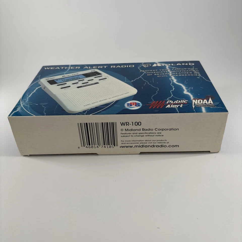 Midland WR-100 NOAA Weather Alert Radio SAME Digital All Hazards Radio NIB - Image 3 of 4