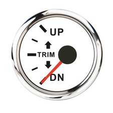 Boat Trim Gauge Outboard Engine Trim Tilt Gauge Left Display White Dial