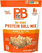 (Free Duty Tax) PBfit No Bake Peanut Butter Protein Ball Mix, 8g Protein, Ma