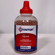 Crosman Copperhead Precision Copper Coated Steel BBs 6000 Count Air Gun NEW