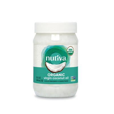 Nutiva Organic, Cold-Pressed, Unrefined, Virgin Coconut Oil from 15 Fluid Ounces