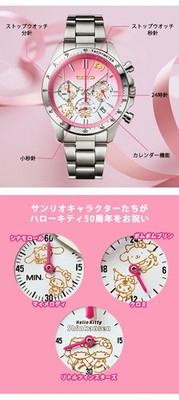 SEIKO x Hello Kitty Shinkansen Collaboration Watch Pink