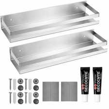 2 Pack Stainless Steel Shower Shelves Wall Mount, 15.8 Inch Silver