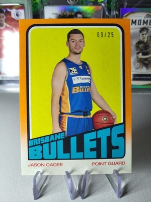 2022-23 Topps NBL Jason Cadee /25 Orange 1972 Throwback Brisbane Bullets
