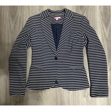 Lilly Pulitzer Navy White Striped Blazer Jack...