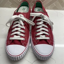 PF Flyers Red Center Low Top Sneakers Canvas Tennis Shoes ~Unisex M-13 or W-14.5