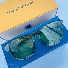 Louis Vuitton LV Waimea Round Monogram Sunglasses Navy/Yellow With Box