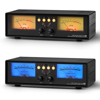 VU2 Dual Analog VU Meter Audio Switcher für Stereo und Mikrofon Eingangsq
