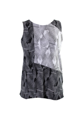 トップス Vince Camuto Black/White Printed Tank Top XS | eBay