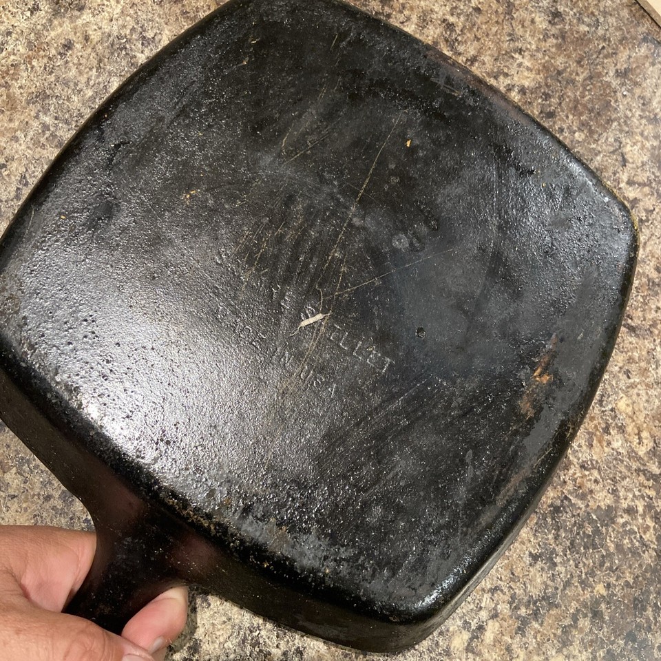 Unmarked 11 Inch Square Skillet Griddle Cast Iron Vintage Large Pan eBay