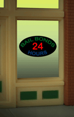 Miller Engineering Bail Bonds Flashing Neon Window Sign Light Works USA 8880
