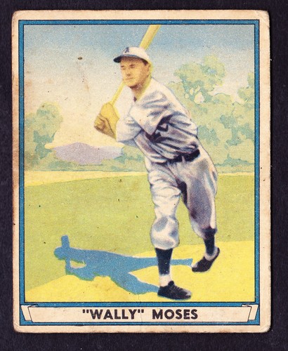 1941 PLAYBALL #42 WALLY MOSES PHILADELPHIA ATHLETICS