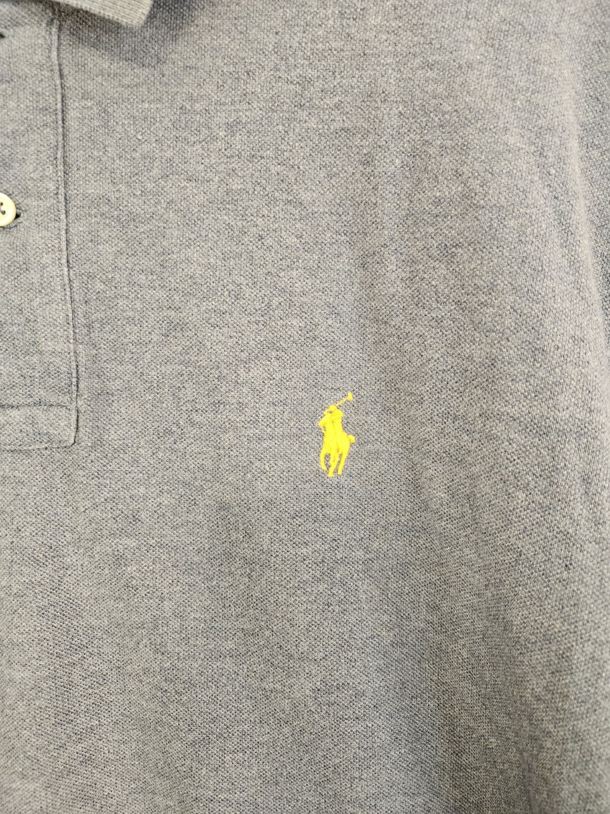 Ralph Lauren Polo Shirt Mens 2XL Short Sleeve Pony Logo Golf Blue Heather thumbnail 2