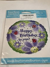 Feliz cumpleaños Ladybug globo de papel de helio flor de lavanda Burton A6542