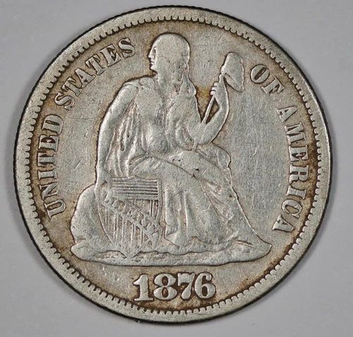 1876-S Seated Liberty Dime — photo from the most recent tracked eBay sale