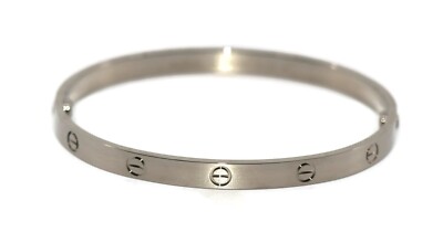 Cartier 18K White Gold Love Bracelet Size 21 | eBay