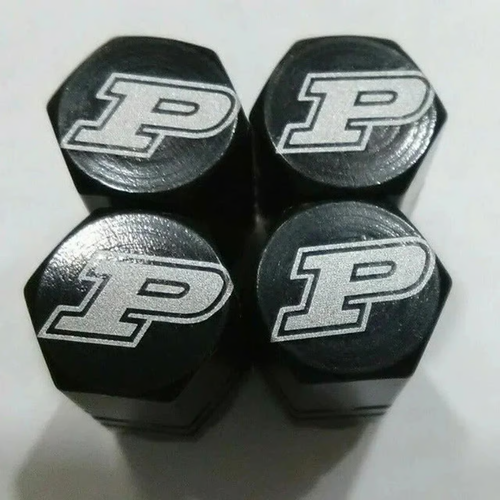 purdue black tire valve stem caps 4pcs
