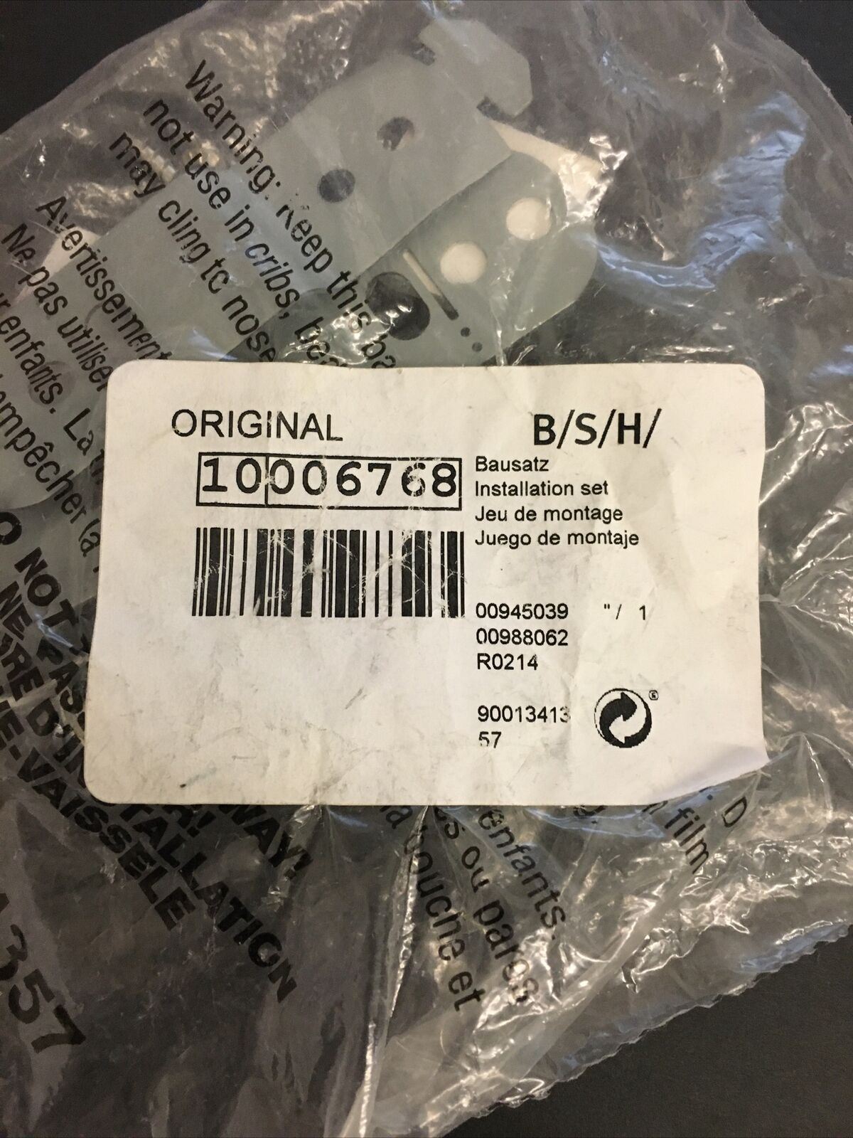 NEW OEM Bosch Original Installation Set 10006768 006768 9001341357 