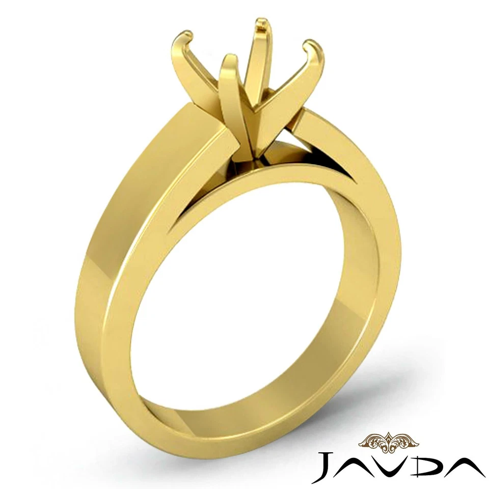 7gm Cathedral Engagement Simple Solitaire Semi Mount Set Wide Shank Ring 5.5m - Image 4 of 4