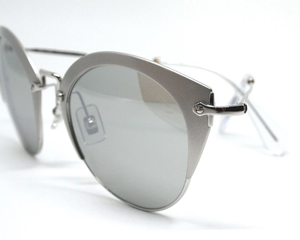 Gafas de sol Miu Miu MU53R VAE PLATEADAS ESPEJOS nuevas auténticas 52 Foto 3 de 4